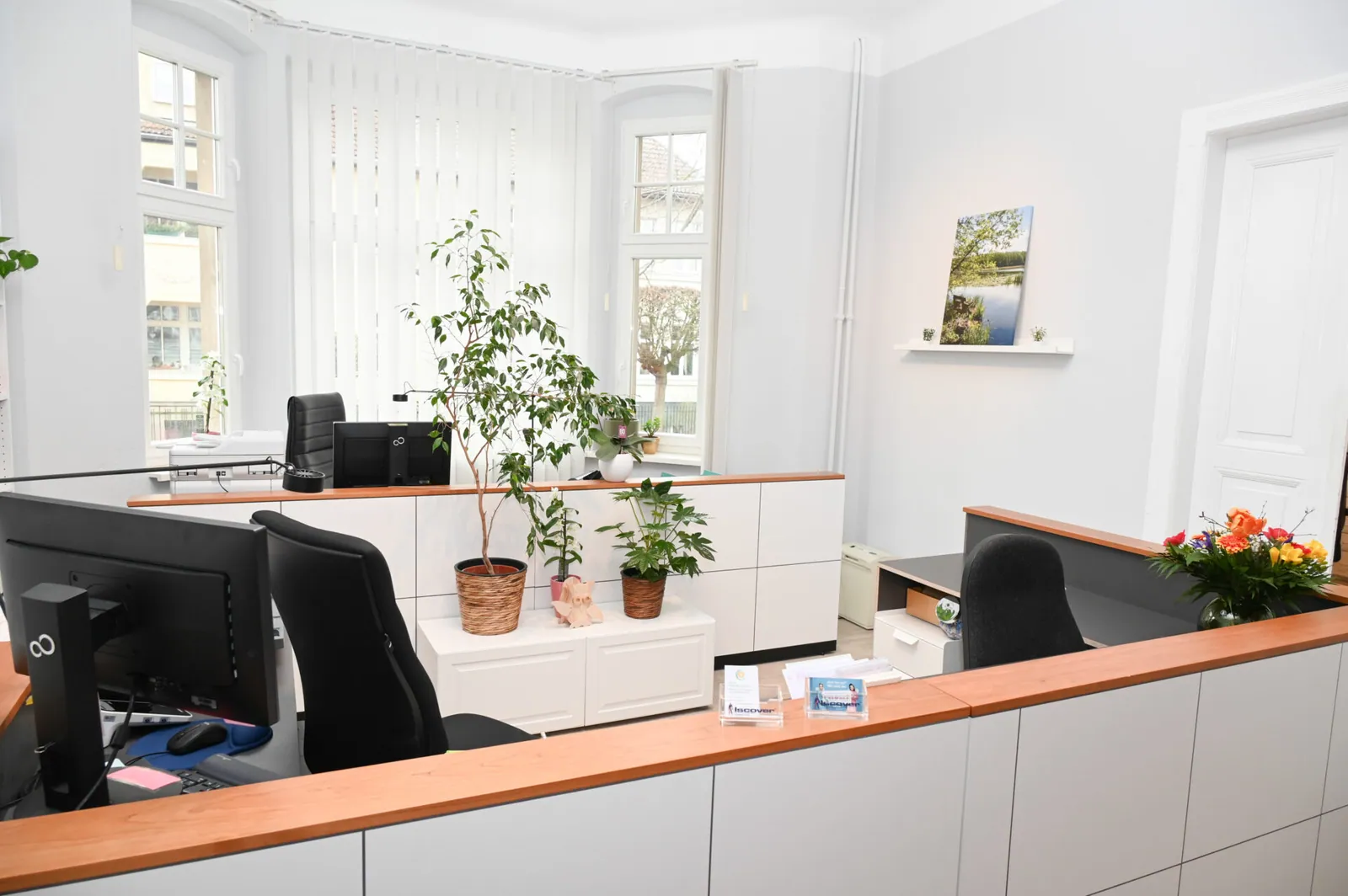 Empfangstresen der Hausarztpraxis in Neuruppin